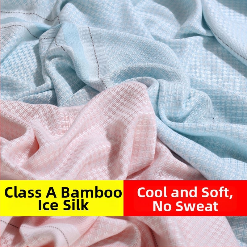 Kūdikio pledas iš ice silk su bambuko pluoštu — vasarai, naujagimiams, INS stilius, 3000 g+