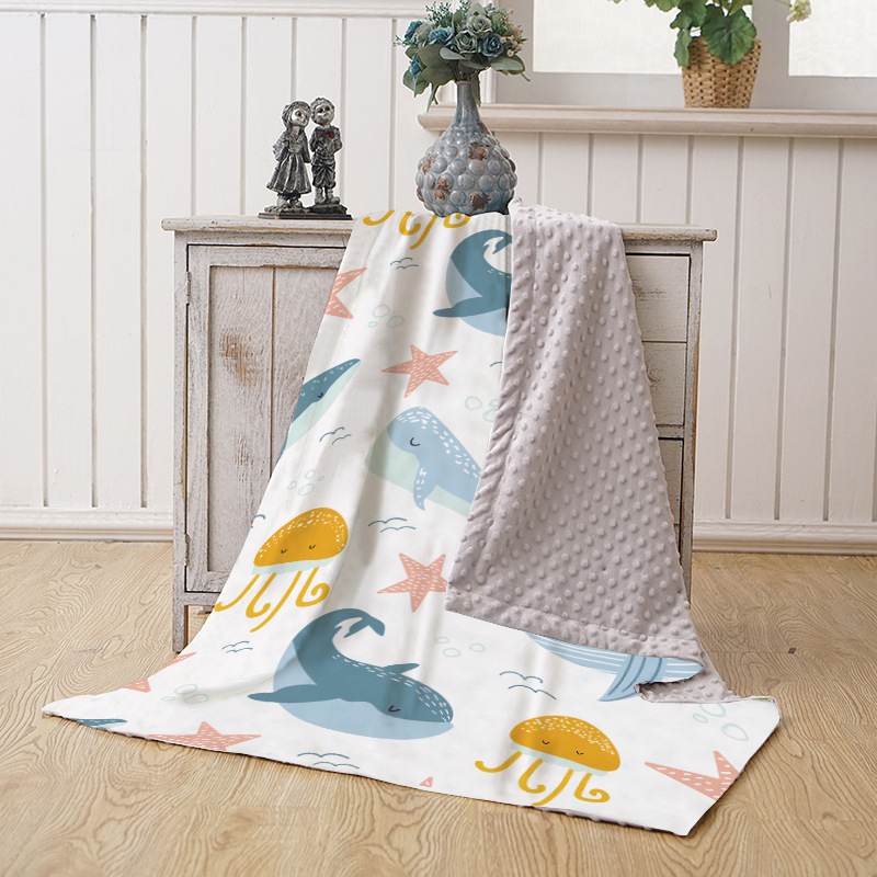 Esrou kūdikių velūrinė pledė, 300-500 g, skirta 1-3 metų vaikams, keturių sezonų dizainas, animacinio stiliaus, pritaikoma