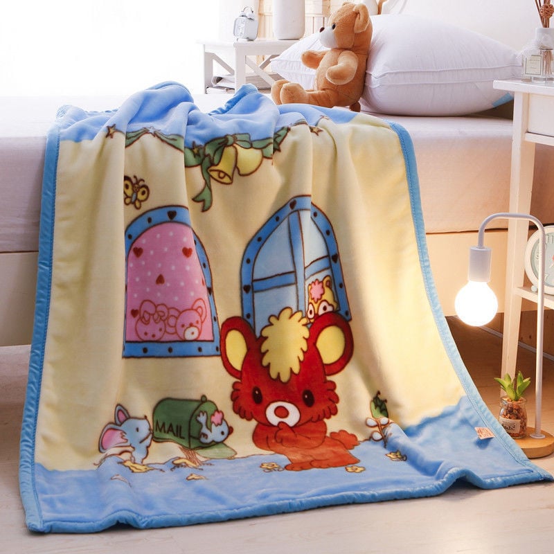 Kūdikio pledas iš flanelės-poliesterio, kūdikiams, tinkamas visiems metų laikams, šiuolaikiško paprastumo stilius, prekės ženklas Sheng bangrong