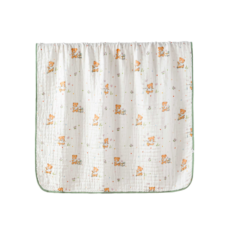 Bebin kupaći ručnik od bambus-pamučne tkanine, 50 komada, 6-slojna rubna gaz, omot za novorođenče, uzorak životinja