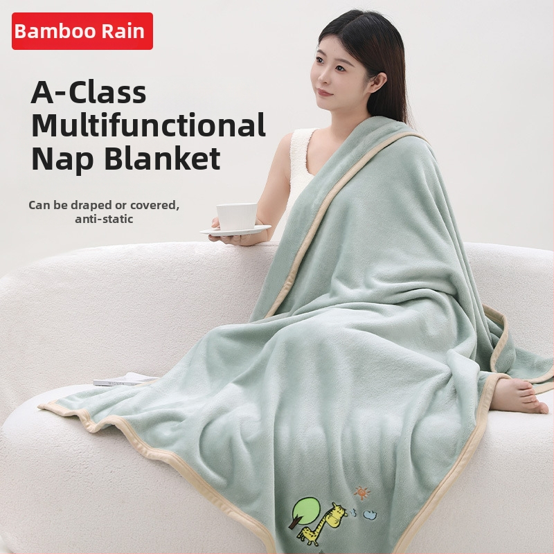 Flanelinė antklodė su logotipo siuvimu, 300–500 g svoris, tinkama visiems metų laikams, vaikams nuo 6 iki 12 metų