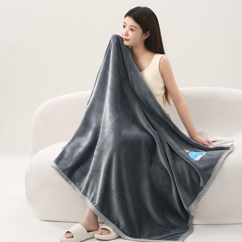 Flanelinė antklodė su logotipo siuvimu, 300–500 g svoris, tinkama visiems metų laikams, vaikams nuo 6 iki 12 metų