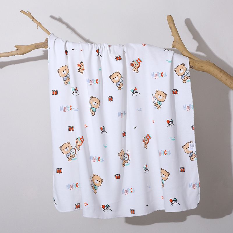 Dječja uvijenica od čiste pamucne tkanine, sigurnosna razina A, uzorak životinja/crtani likovi, pogodno za sve sezone, za novorođenčad i malu djecu 0–3 godine