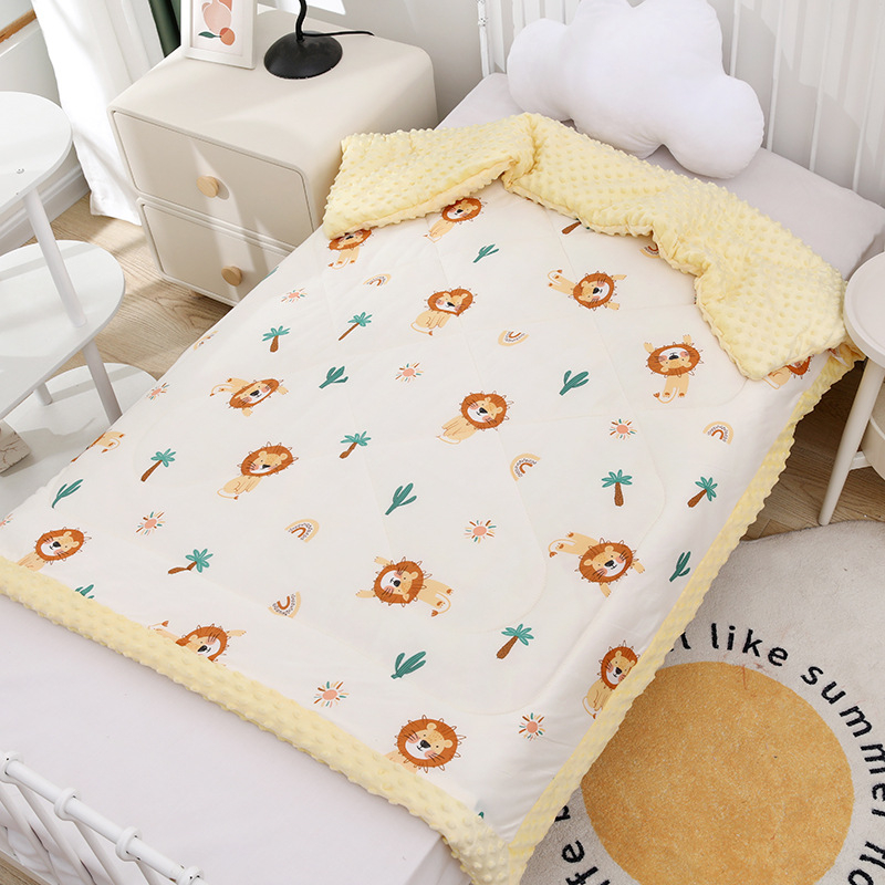 Naujagimių žieminis pledas su sojų pluošto užpildu, gauzės audinys, animacinio stiliaus, tinkamas vaikams iki 6 metų