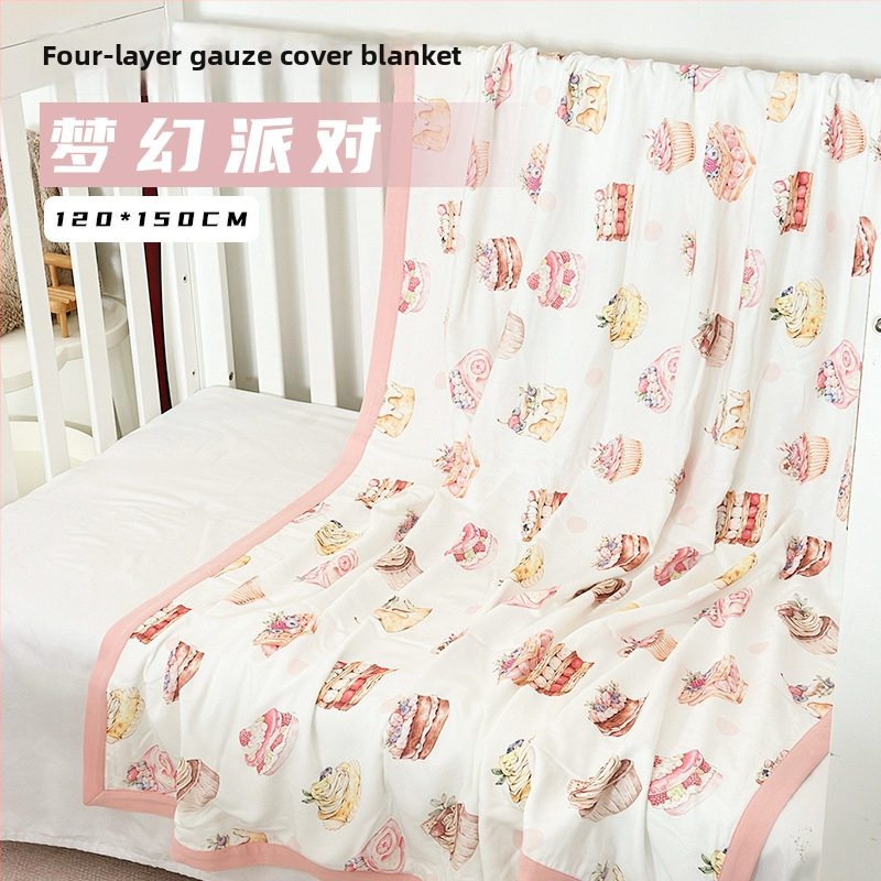 Beebi bambuskiudud swaddle tekk - multikas muster, suveks kasutamiseks, imikutele ja väikelastele