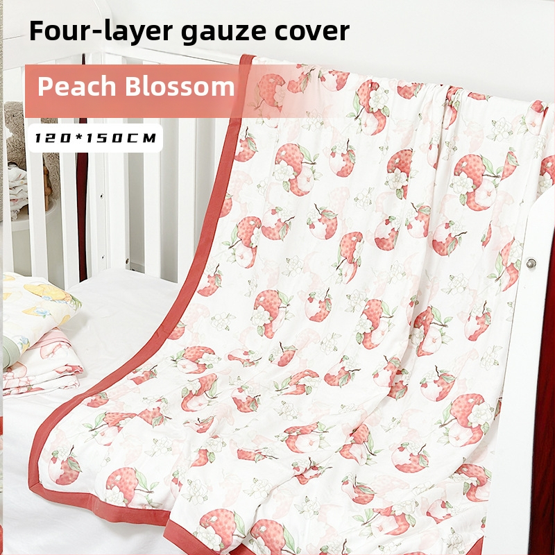 Beebi bambuskiudud swaddle tekk - multikas muster, suveks kasutamiseks, imikutele ja väikelastele