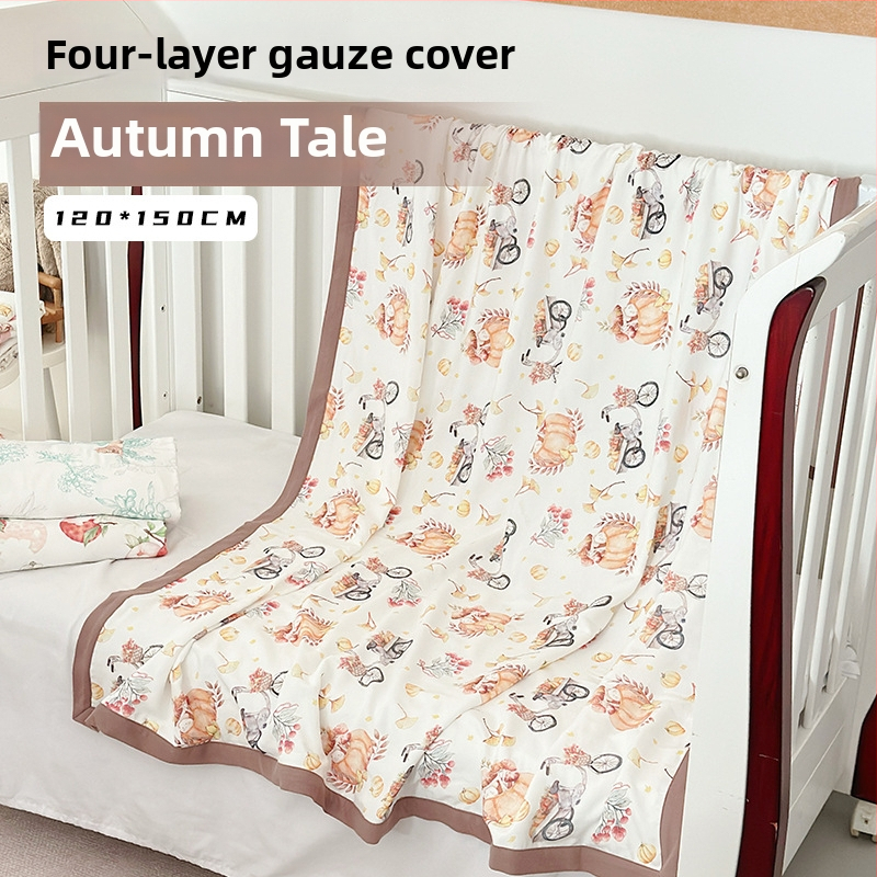 Beebi bambuskiudud swaddle tekk - multikas muster, suveks kasutamiseks, imikutele ja väikelastele