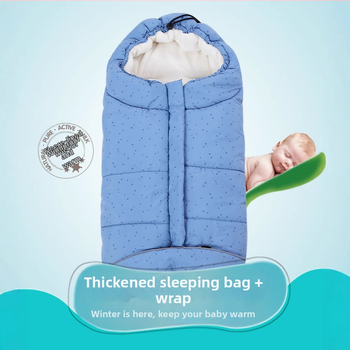 Zimska dječja vreća za spavanje, tkanina od kemijskih vlakana, pogodna za novorođenčad
