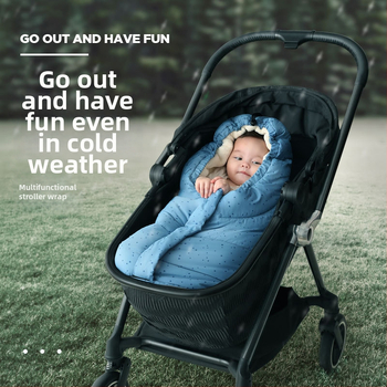 Zimska dječja vreća za spavanje, tkanina od kemijskih vlakana, pogodna za novorođenčad