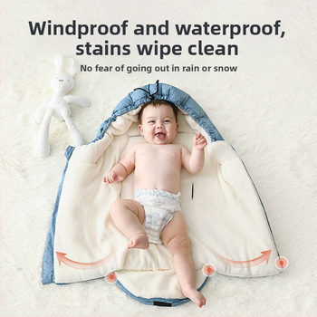 Zimska dječja vreća za spavanje, tkanina od kemijskih vlakana, pogodna za novorođenčad