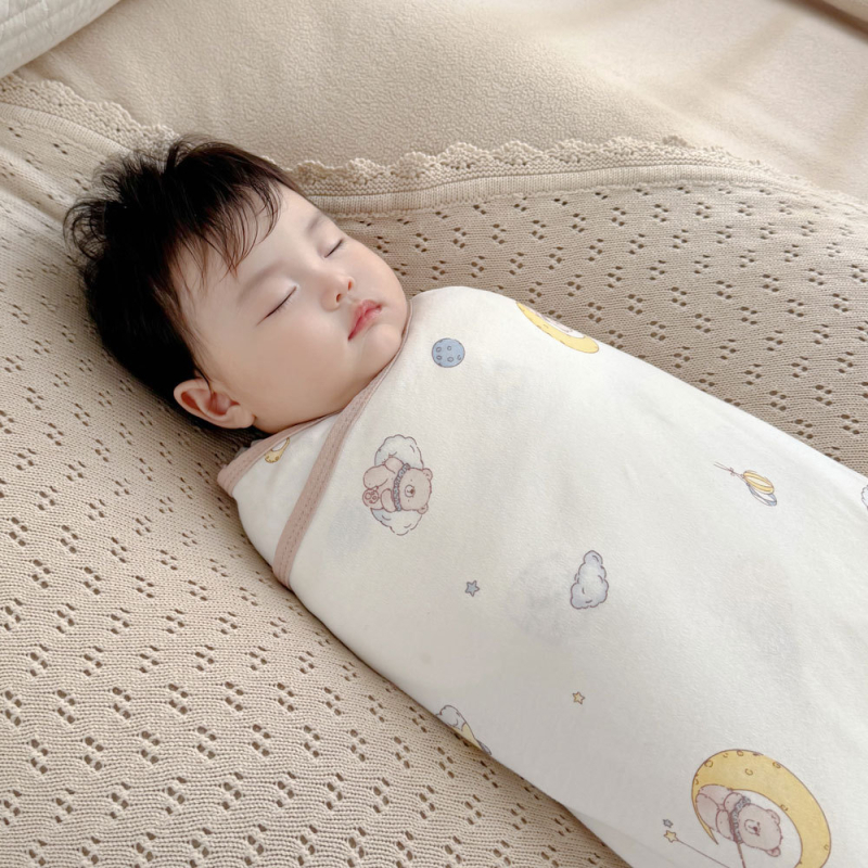Swaddle deka za novorođenčad – 100% pamuk, uzorak životinja, za sve sezone, za novorođenčad 0–1 godina