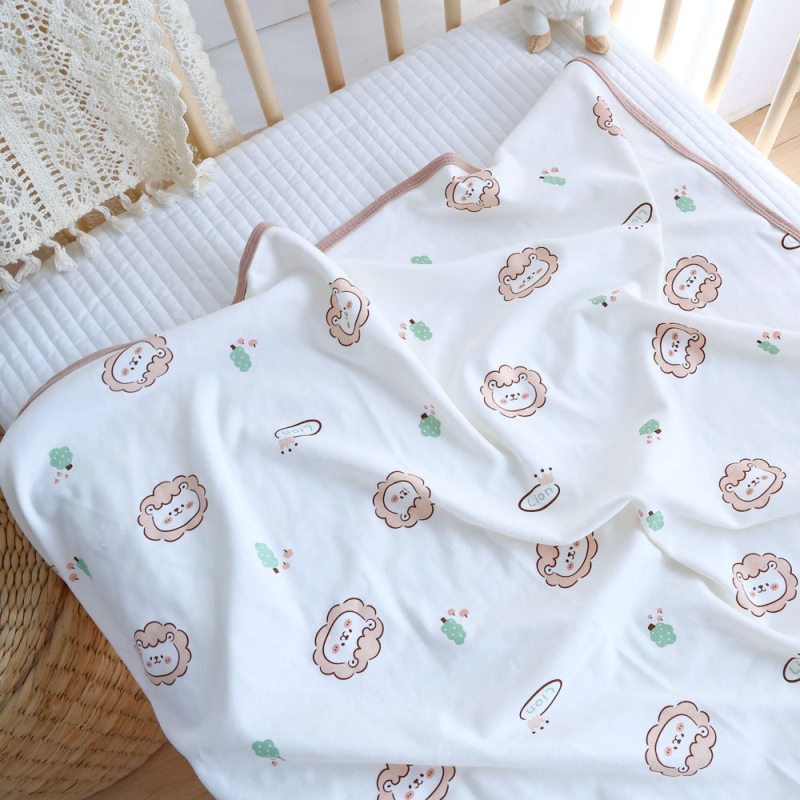 Swaddle deka za novorođenčad – 100% pamuk, uzorak životinja, za sve sezone, za novorođenčad 0–1 godina