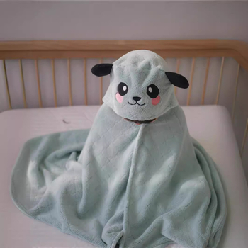 Kapucňový detský uterák na kúpanie, mäkký korálový fleece, s kresleným vzorom, vhodný pre kojencov a malé deti