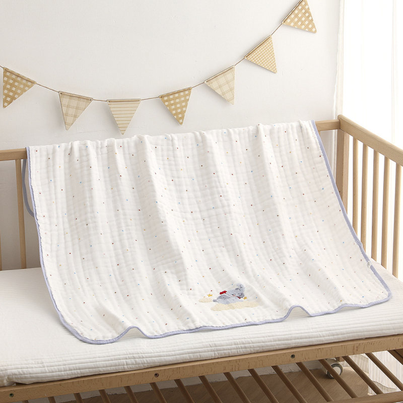 Shuo zhibao Prosop de baie pentru bebeluși din bumbac 100% cu model cartoon, pentru sugari și copii între 1 și 3 ani