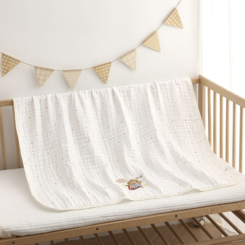 Shuo zhibao Prosop de baie pentru bebeluși din bumbac 100% cu model cartoon, pentru sugari și copii între 1 și 3 ani