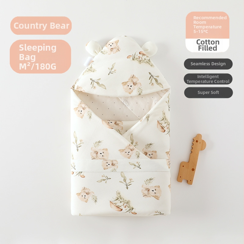 Original bear Detská deka s kresleným vzorom, materiál 50% Tianzhu vlákno + 50% bavlna, výplň 55,1% regenerovaná celulóza vlákno + 44,9% polyester, pre novorodencov