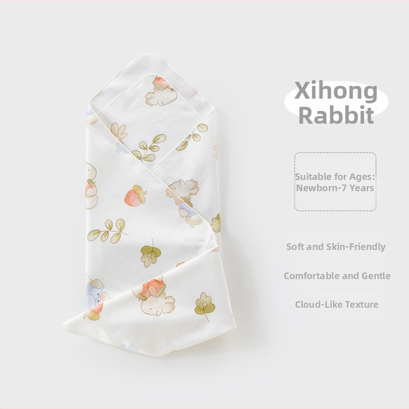 Wrap pentru nou-născuți tip A – model Cartoon, bumbac 100%, potrivit pentru primăvară, vară și toamnă, nivel de securitate A