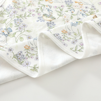 Wrap pentru nou-născuți din bumbac pur – model animale și flori, siguranță Clasa A