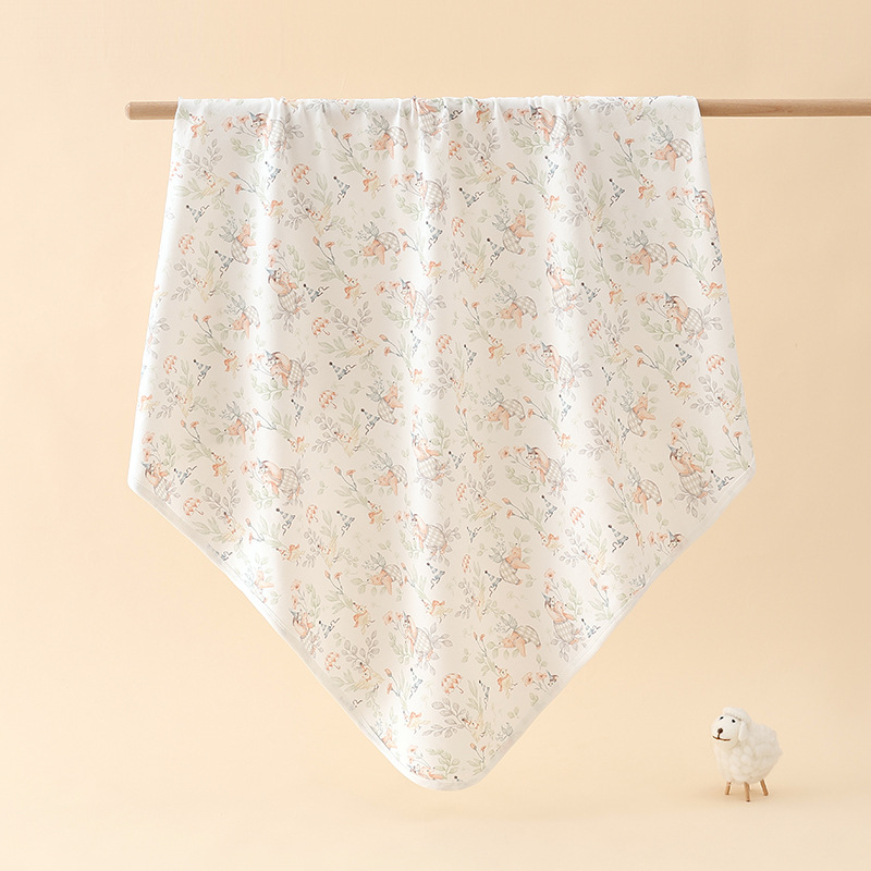 Wrap pentru nou-născuți din bumbac pur – model animale și flori, siguranță Clasa A