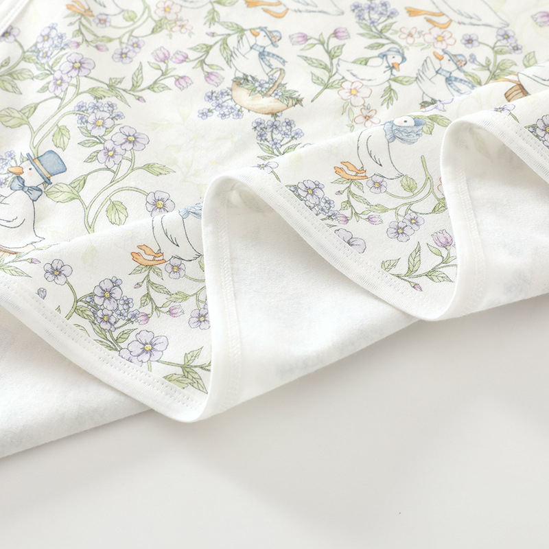 Wrap pentru nou-născuți din bumbac pur – model animale și flori, siguranță Clasa A