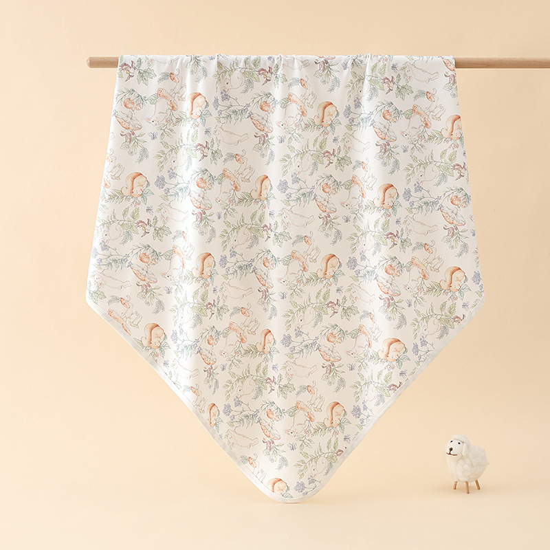 Wrap pentru nou-născuți din bumbac pur – model animale și flori, siguranță Clasa A
