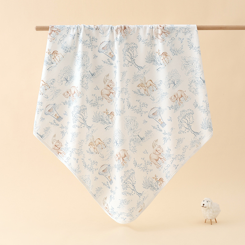 Wrap pentru nou-născuți din bumbac pur – model animale și flori, siguranță Clasa A