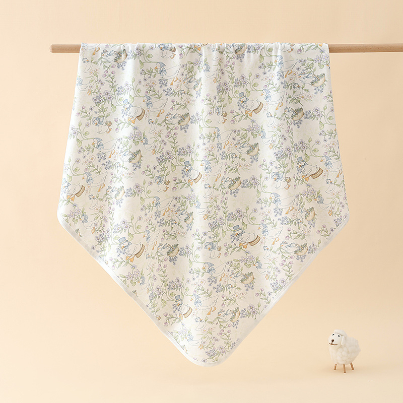 Wrap pentru nou-născuți din bumbac pur – model animale și flori, siguranță Clasa A