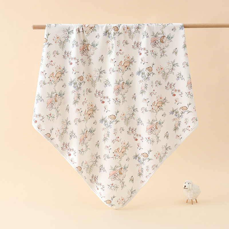 Wrap pentru nou-născuți din bumbac pur – model animale și flori, siguranță Clasa A