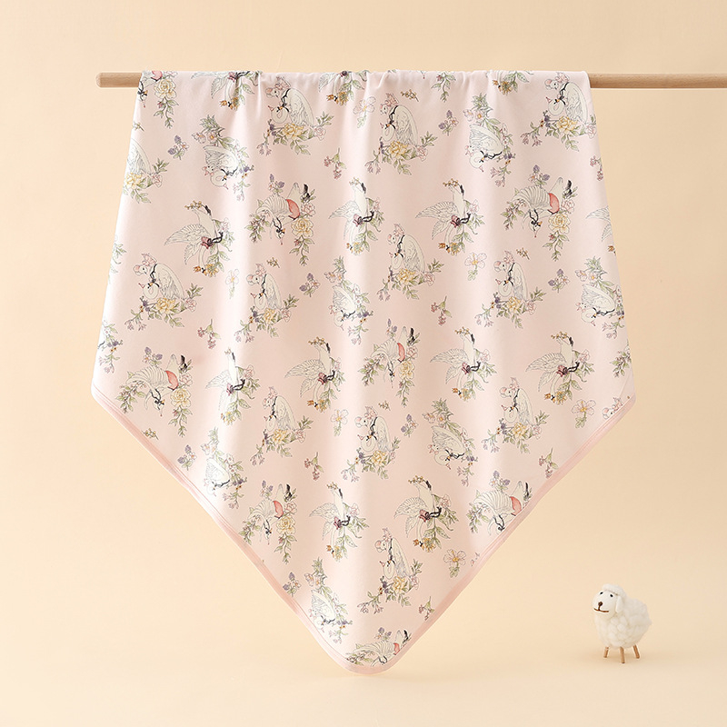 Wrap pentru nou-născuți din bumbac pur – model animale și flori, siguranță Clasa A