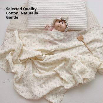 Dviejų sluoksnių gauzės pledas kūdikiams, vasarinis svoris, 100–200 g, tinkamas nuo gimimo iki 6 metų