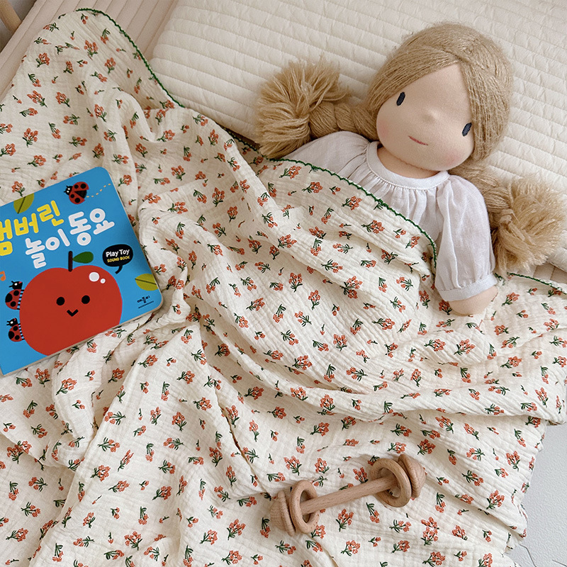 Dviejų sluoksnių gauzės pledas kūdikiams, vasarinis svoris, 100–200 g, tinkamas nuo gimimo iki 6 metų