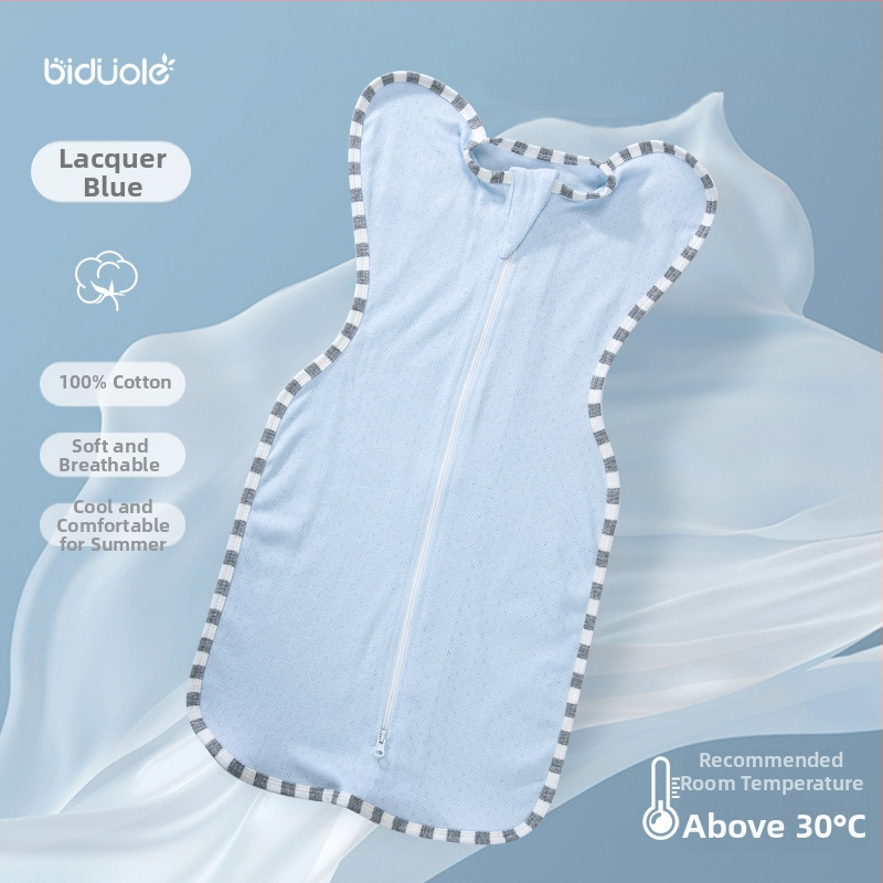 Suvised mähkimise magamiskott beebidele, 100% puuvill, ühtlane muster, turvalisuse klass A, sobiv 1–3-aastastele