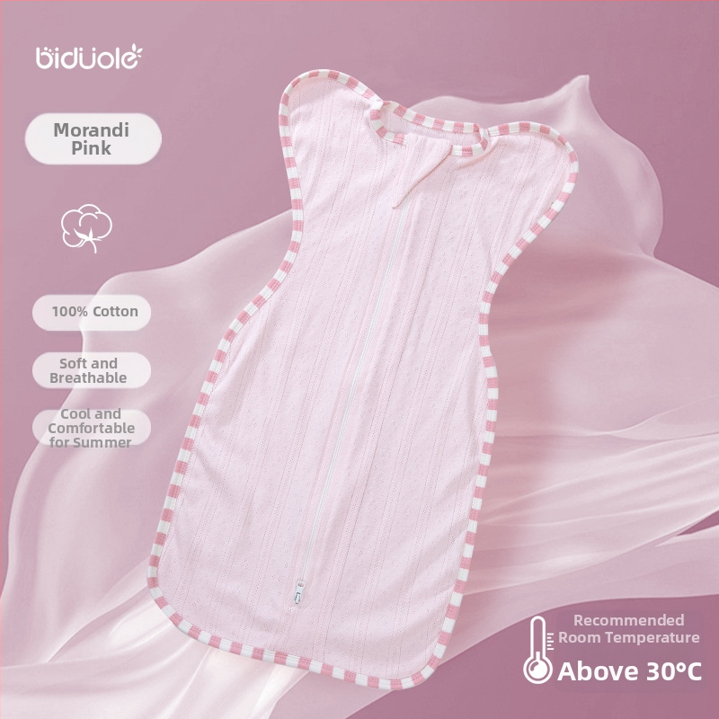 Suvised mähkimise magamiskott beebidele, 100% puuvill, ühtlane muster, turvalisuse klass A, sobiv 1–3-aastastele