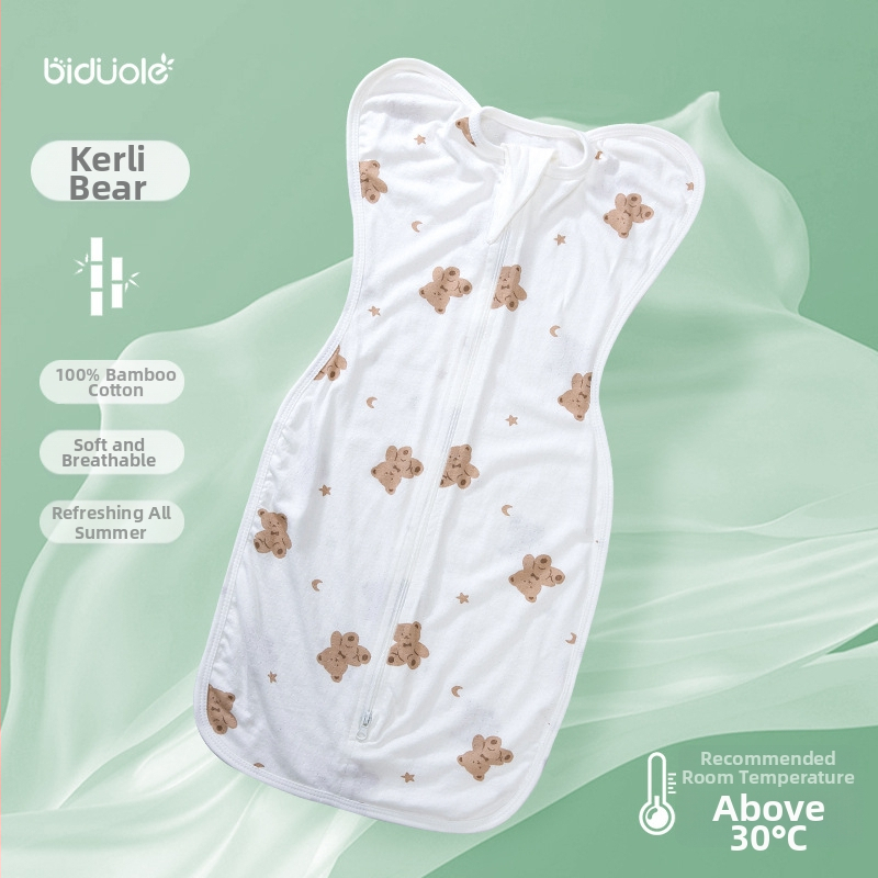 Suvised mähkimise magamiskott beebidele, 100% puuvill, ühtlane muster, turvalisuse klass A, sobiv 1–3-aastastele