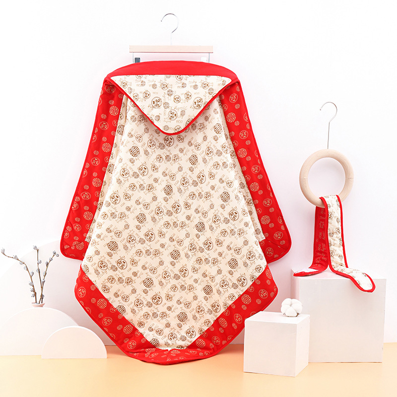 Zagrljajna deka za novorođenče – deka od čistog pamuka s punilom poliester-pamuk, jednobojni uzorak, pogodna za proljeće, jesen i zimu, za bebe od rođenja do 12 mjeseci