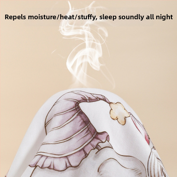 Naujagimio įvyniojimo pledas iš bambuko pluošto, vasarinė lengva versija, iki 0,5 kg, karikatūrų dizainas