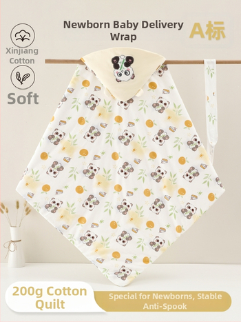 Újszülött ölelő takaró, 100% pamut, Space Cotton töltet, őszi–téli használatra, 0–12 hónap
