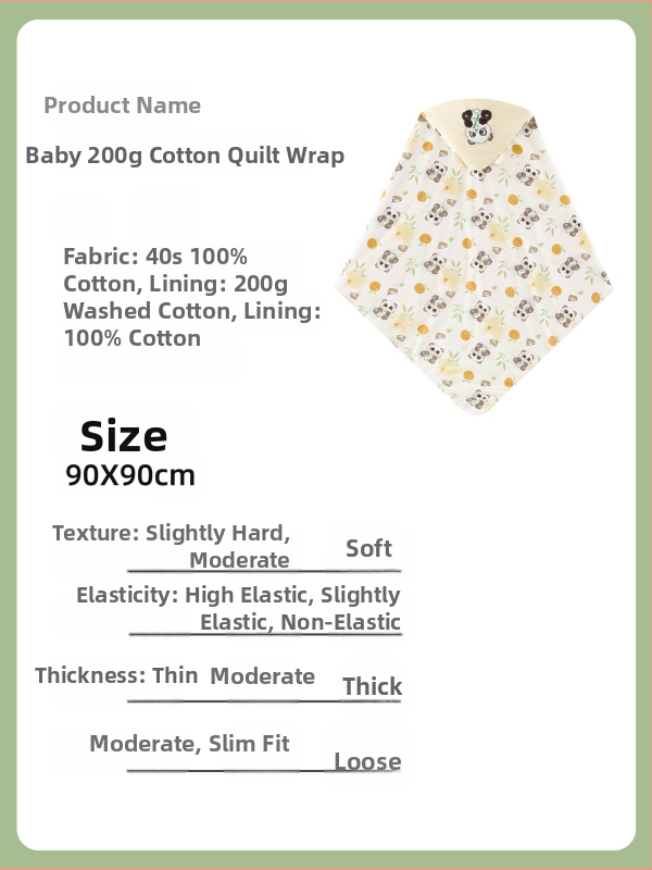 Újszülött ölelő takaró, 100% pamut, Space Cotton töltet, őszi–téli használatra, 0–12 hónap