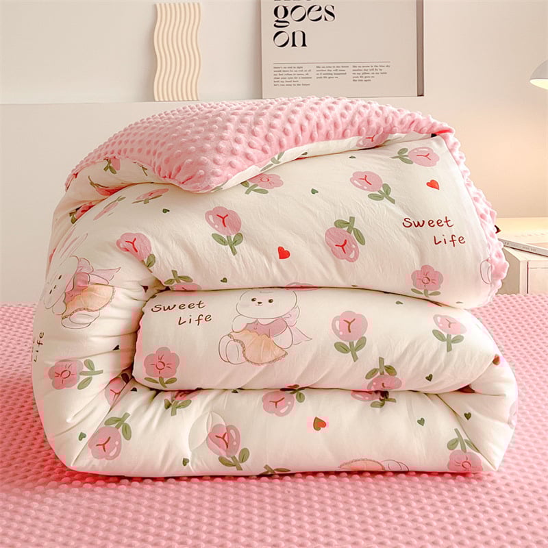 Vaikų antklodės šerdis su plaunamu dvigubu velūro sluoksniu, šiltas pavasariui ir rudeniui, tinkama iki 14 metų vaikams