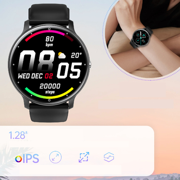 Pametna narukvica s glazbenim budilnikom, otkucajima srca, kisikom u krvi, krvnim tlakom, spavanjem, brojanjem koraka, brojanjem kalorija i sportskim satom.