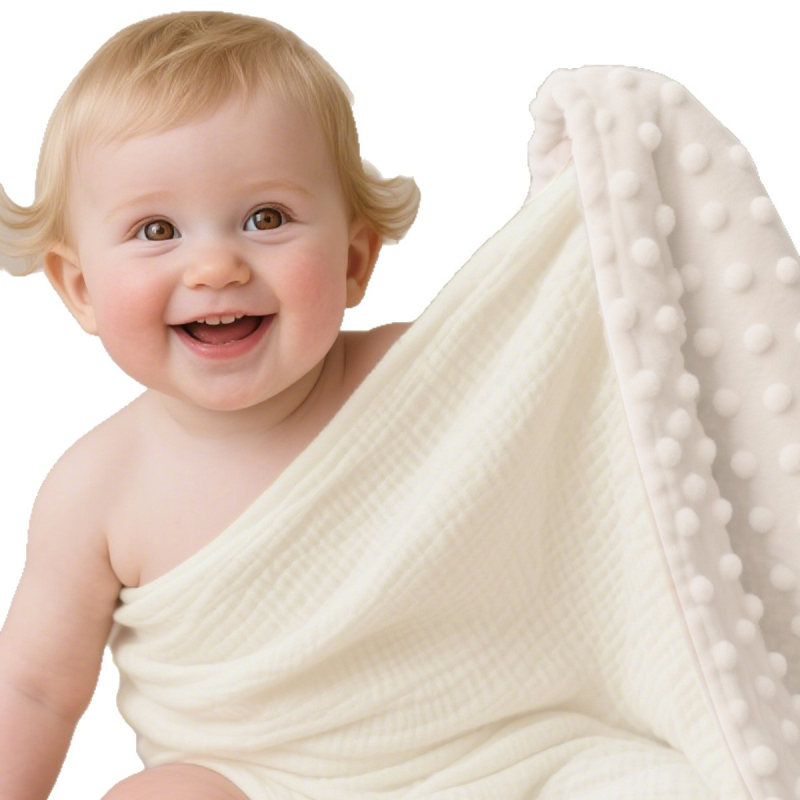 Kangobaby Kūdikio pledas iš 100% medvilnės, svoris 100–200 g, skirtas naujagimiams ir vaikams iki 3 metų, visoms sezonoms