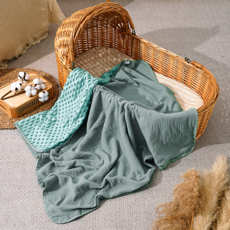 Kangobaby Kūdikio pledas iš 100% medvilnės, svoris 100–200 g, skirtas naujagimiams ir vaikams iki 3 metų, visoms sezonoms