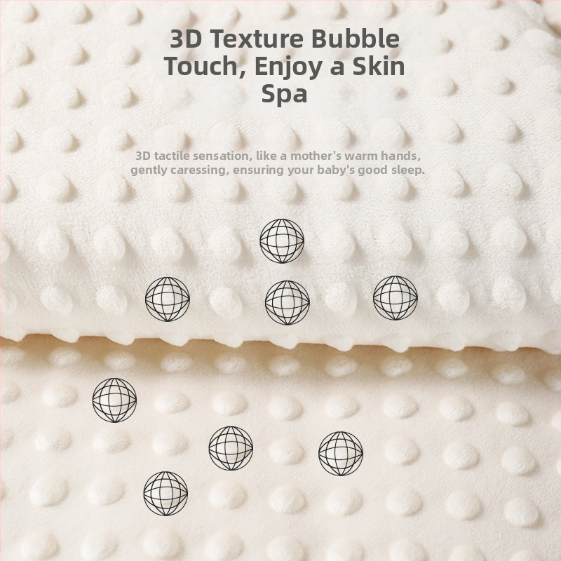 Kūdikio antklodė naujagimiams | 500–800 g 100% medvilnė | visų metų naudojimui | šiuolaikinio minimalistinio stiliaus | 3D pūkiniu veliūru raminanti antklodė