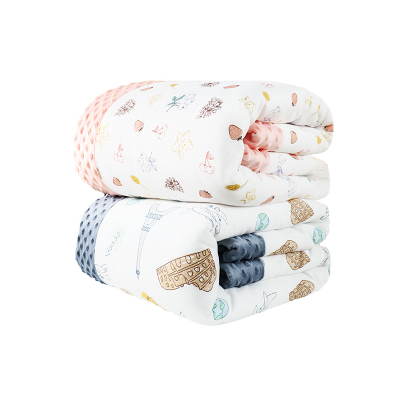 Kūdikio antklodė naujagimiams | 500–800 g 100% medvilnė | visų metų naudojimui | šiuolaikinio minimalistinio stiliaus | 3D pūkiniu veliūru raminanti antklodė