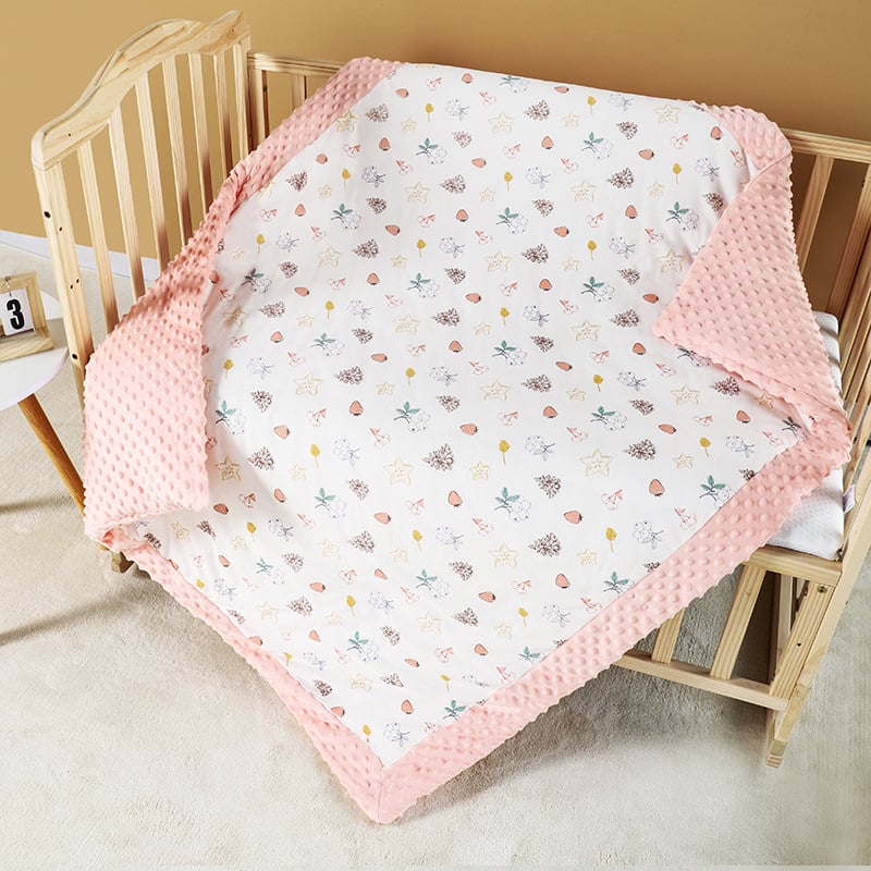 Kūdikio antklodė naujagimiams | 500–800 g 100% medvilnė | visų metų naudojimui | šiuolaikinio minimalistinio stiliaus | 3D pūkiniu veliūru raminanti antklodė