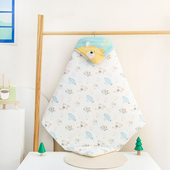 Pătură de îmbrățișare pentru nou-născuți, 260 g, țesătură din bumbac, umplutură poliester-bumbac, potrivită pentru iarnă și toamnă