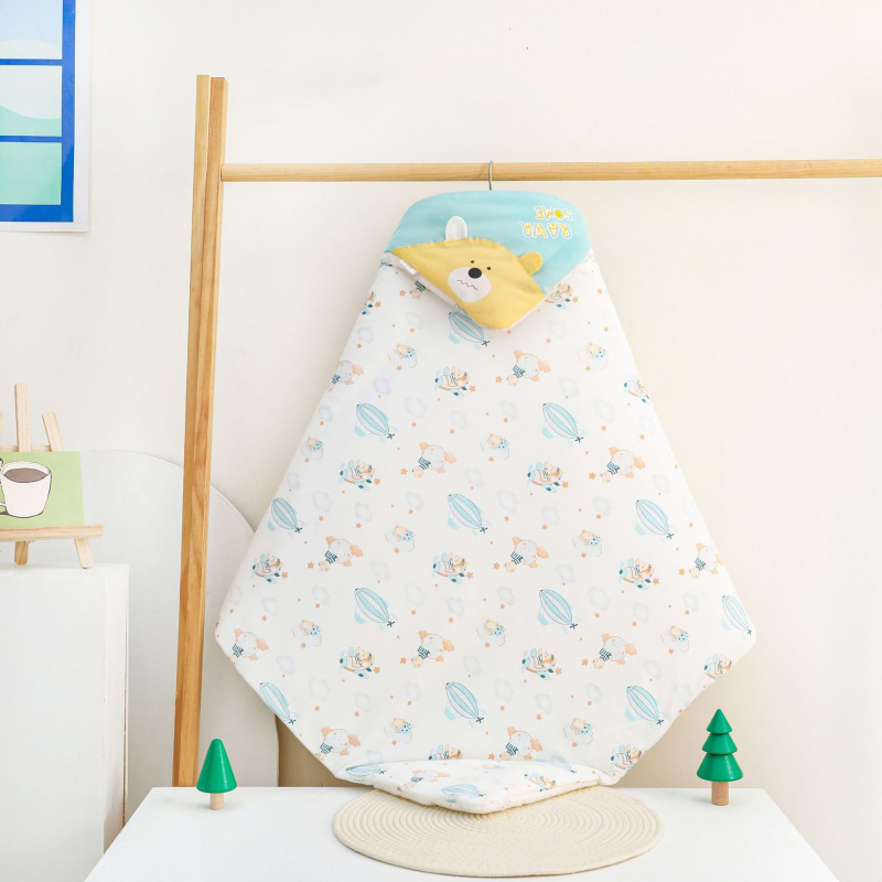 Pătură de îmbrățișare pentru nou-născuți, 260 g, țesătură din bumbac, umplutură poliester-bumbac, potrivită pentru iarnă și toamnă