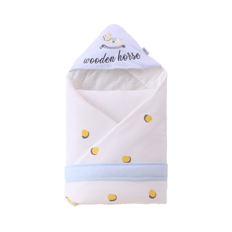 Pătură de îmbrățișare pentru nou-născuți, 260 g, țesătură din bumbac, umplutură poliester-bumbac, potrivită pentru iarnă și toamnă