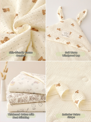 Naujagimio įvyniojimo antklodė - audinys: verpalai, užpildas: šilko-pamukas, raštas: karikatūra, tinka naujagimiams