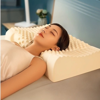 Prirodni latex jastuk za potporu cervikalne kralježnice, pravokutnog oblika, sadržaj lateksa 90% i više, pleteni navlaka
